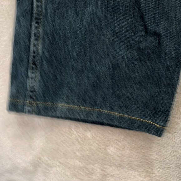 Wrangler Mens Jeans 38x30 Regular Fit Blue Dark Denim Cotton Straight Leg Casual - Picture 8 of 16